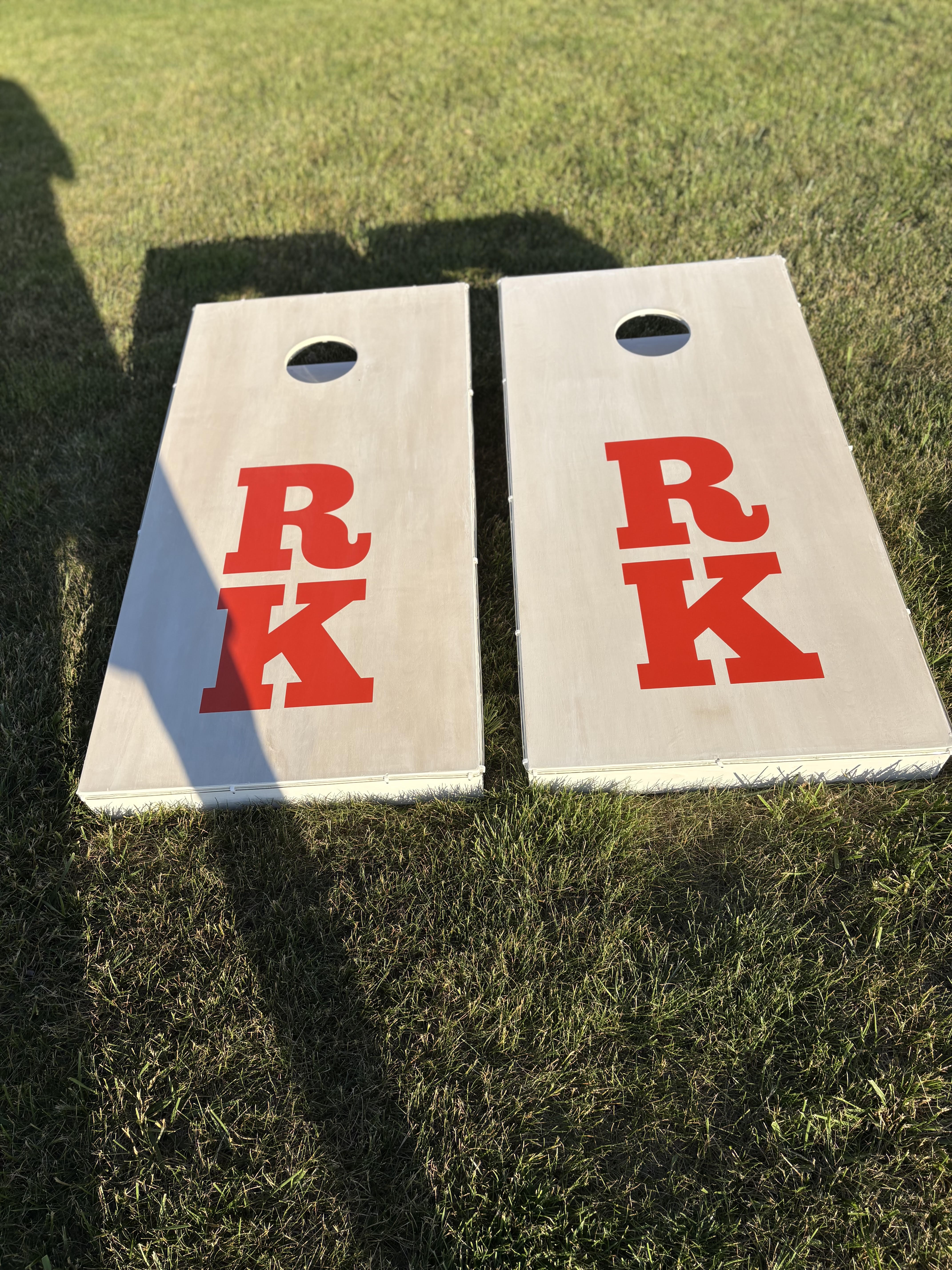 Custom cornhole board by Boards by Brown